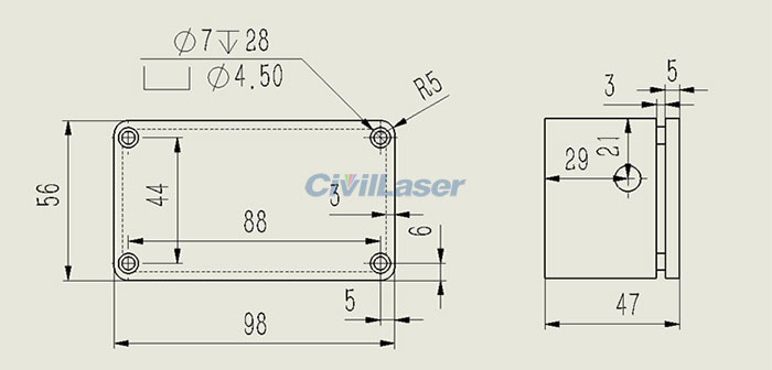 671nm semiconductor laser